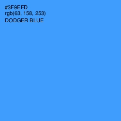 #3F9EFD - Dodger Blue Color Image